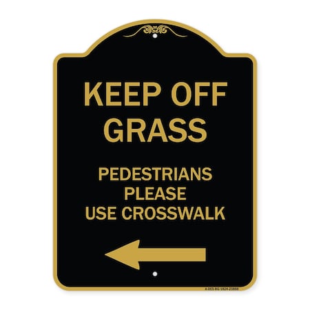 Signmission Designer Series Sign Lawn Boss Sign Stake Kit, Black & Gold Aluminum Sign, 18" x 24", BG-1824-23888 A-DES-BG-1824-23888